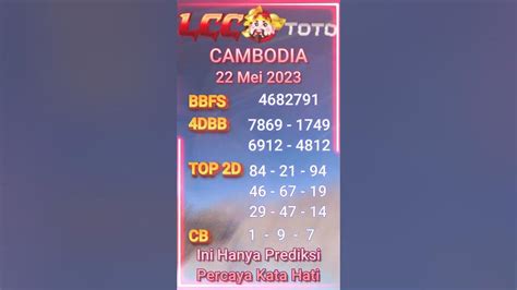 Prediksi cambodia angkanet  Selamat untuk yang Jackpot!!! Prediksi Magnum Cambodia Jumat, 22-09-2023 Merupakan Prediksi Otomatis yang menggabungkan Metode Kalender Togel Dengan LN Generator yang akurasi prediksinya sudah kita ketahui bersama